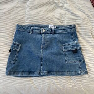 Princess Polly Blue Denim Mini Skirt